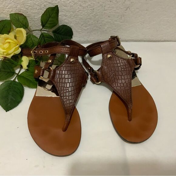 Vince Camuto Gladiator Sandles Size 7.5 shoes sandals animal print - Picture 2 of 12